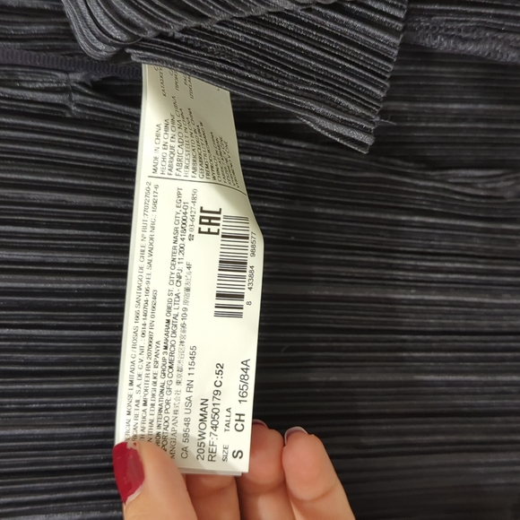 NWOT Mango pleated top Sz XS - Picture 6 of 7